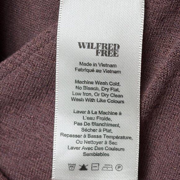 Wilfred Free (Aritzia) Katsia Long Sleeve Wrap Top (Purple) - Size XS - Picture 6 of 8
